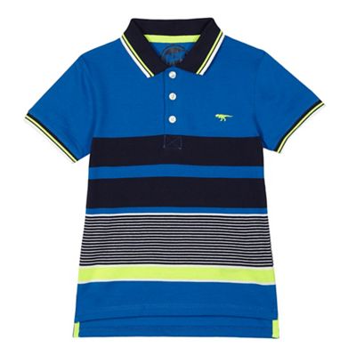 Boys' blue stripe polo shirt
